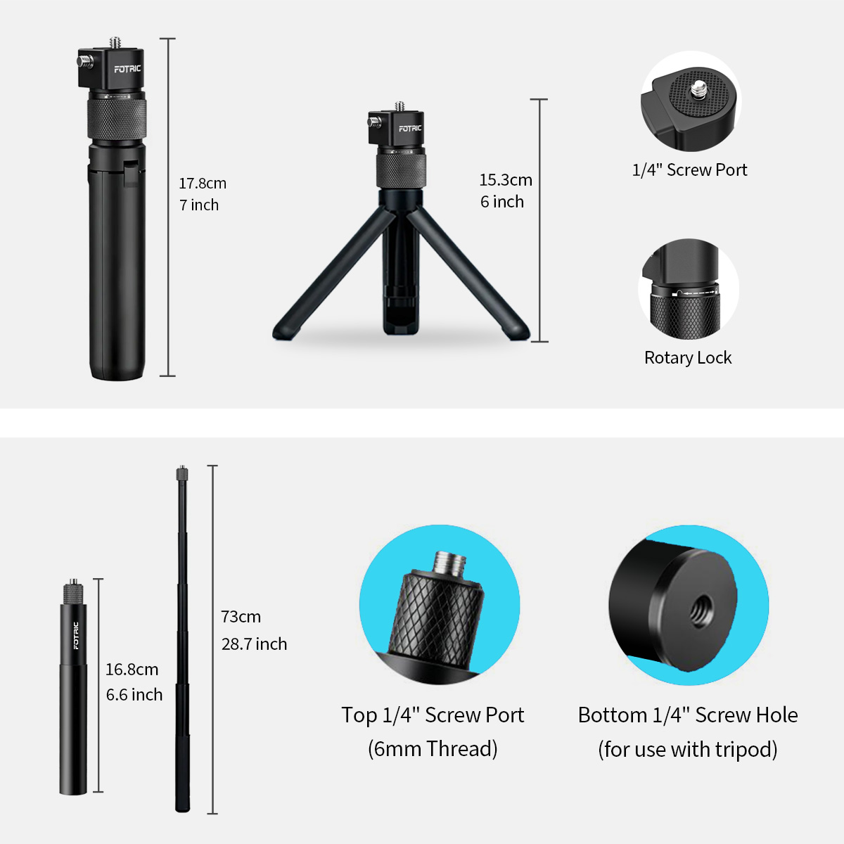 FOTRIC 73cm Invisible Selfie S - огляд і ціна Photography Basics
