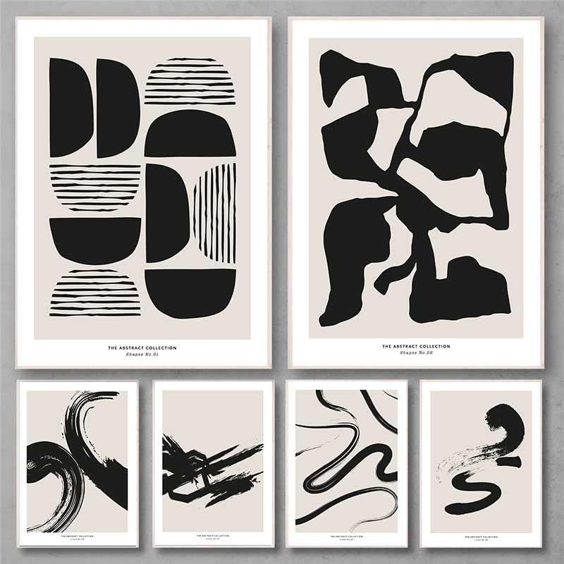 Minimalist Paint Strokes Abstr - огляд і ціна Photography Design