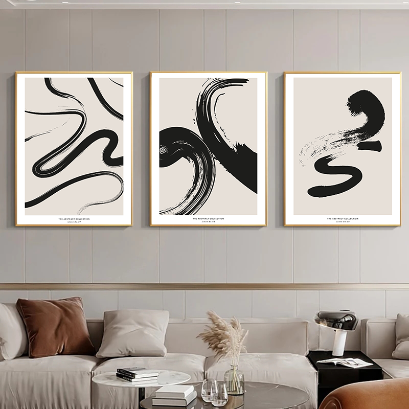 Minimalist Paint Strokes Abstr - огляд і ціна Photography Design